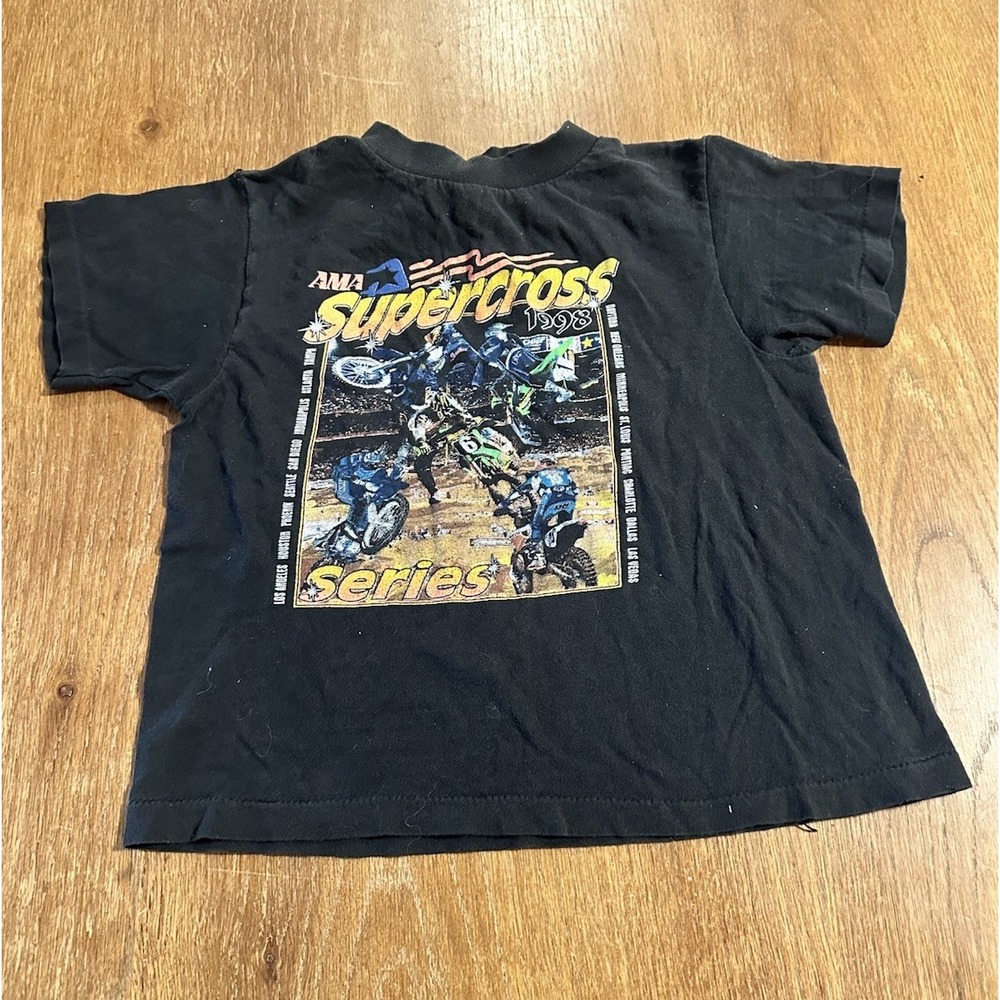 Vintage Supercross Shirt Youth Small 1998 Series 90s Made In USA Single Stitch